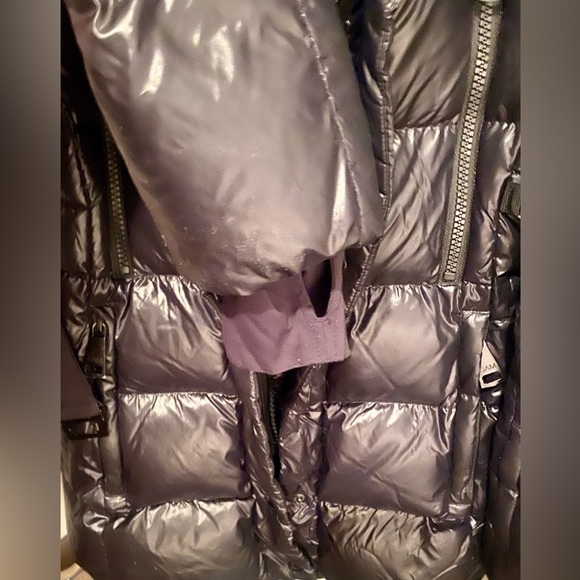 SAM. Black Down Filled feathers Puffer jacket with lots of Fabulous Details - Picture 6 of 9